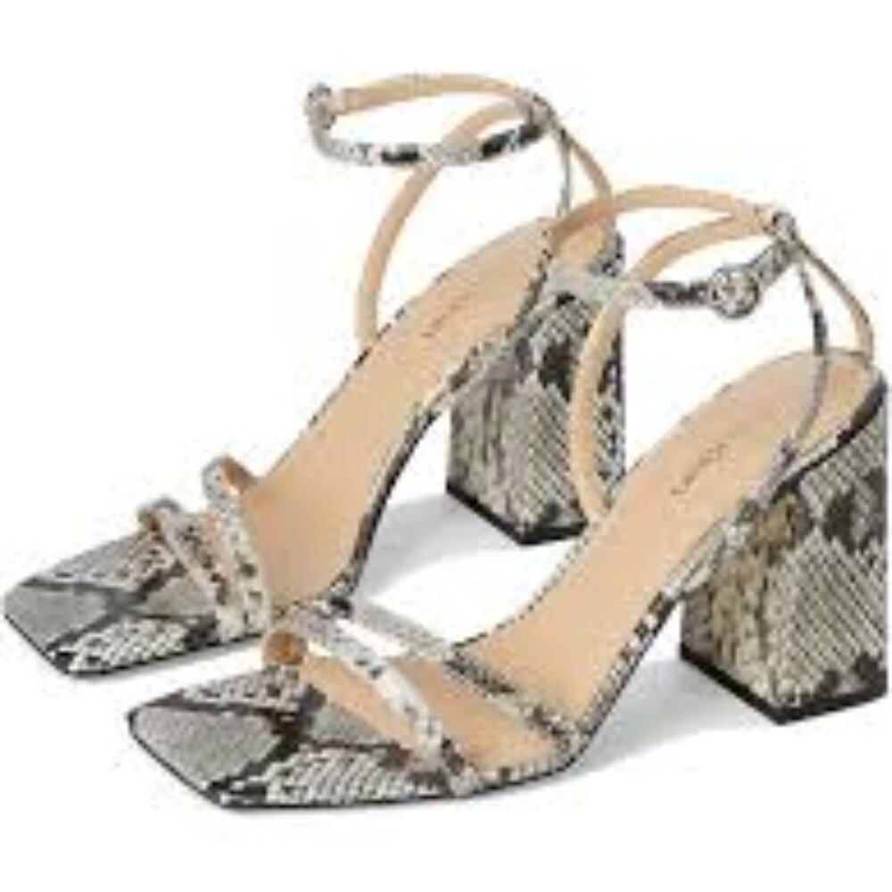 Calvin Klein Women's Sassa Block Heel Square Toe Dress Sandals Size 6.5M